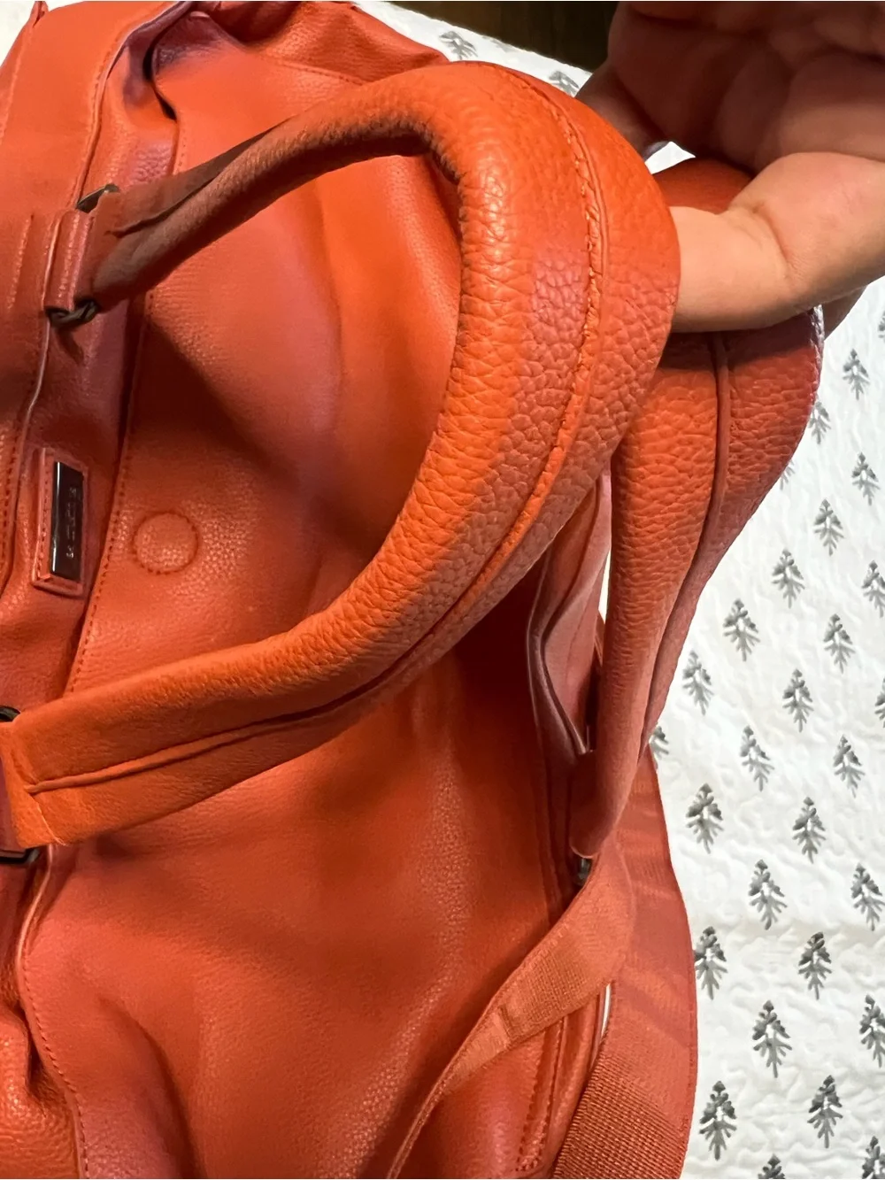 Gutteridge & Co. Napoli Leather NEW  Weekend Duffle Bag - Italian Orange